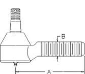 KU10313   Tie Rod End---Replaces 76611-56740